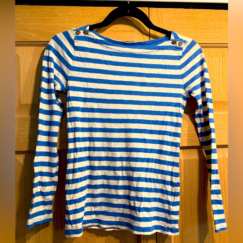 French blue stripe J. Crew xs painter tee- chic!